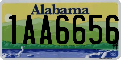 AL license plate 1AA6656