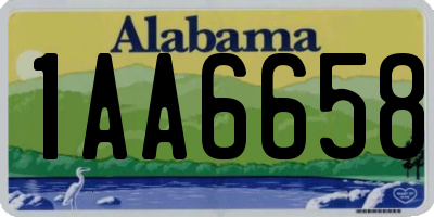 AL license plate 1AA6658