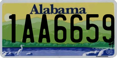 AL license plate 1AA6659