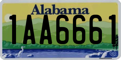 AL license plate 1AA6661