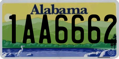 AL license plate 1AA6662