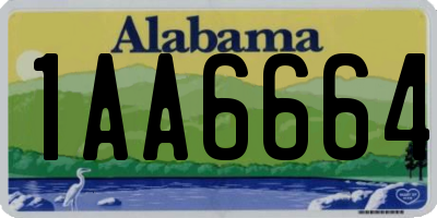 AL license plate 1AA6664