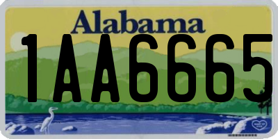 AL license plate 1AA6665