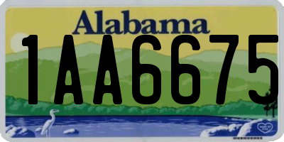 AL license plate 1AA6675