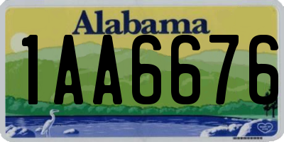 AL license plate 1AA6676