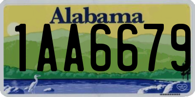 AL license plate 1AA6679