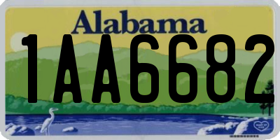 AL license plate 1AA6682