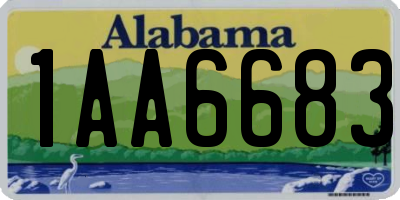 AL license plate 1AA6683