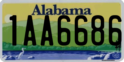 AL license plate 1AA6686