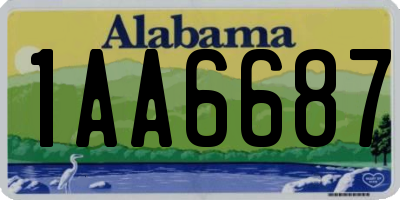 AL license plate 1AA6687