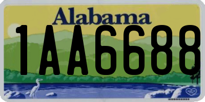 AL license plate 1AA6688