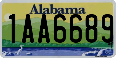 AL license plate 1AA6689