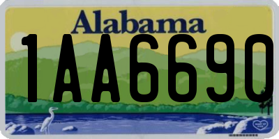 AL license plate 1AA6690