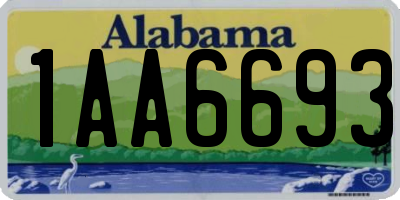 AL license plate 1AA6693