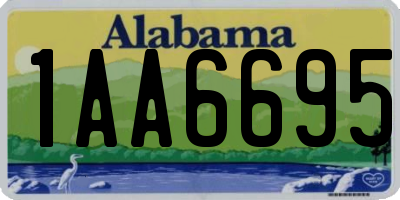 AL license plate 1AA6695