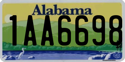 AL license plate 1AA6698