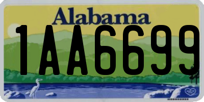 AL license plate 1AA6699