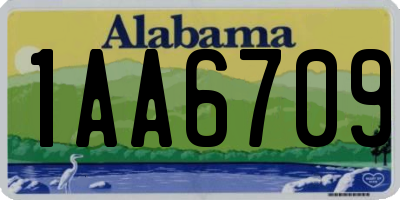 AL license plate 1AA6709