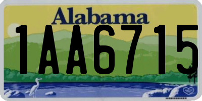 AL license plate 1AA6715