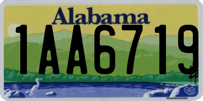 AL license plate 1AA6719