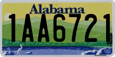 AL license plate 1AA6721