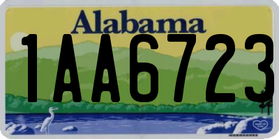 AL license plate 1AA6723