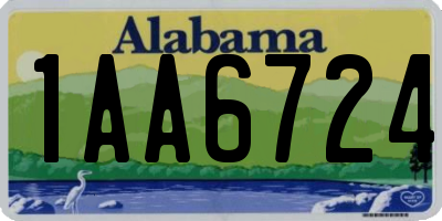 AL license plate 1AA6724