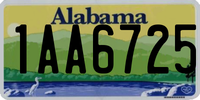 AL license plate 1AA6725