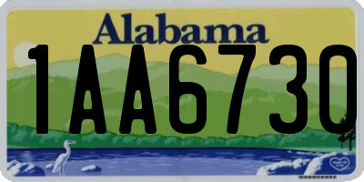 AL license plate 1AA6730