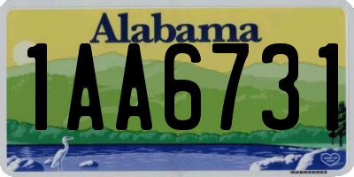 AL license plate 1AA6731