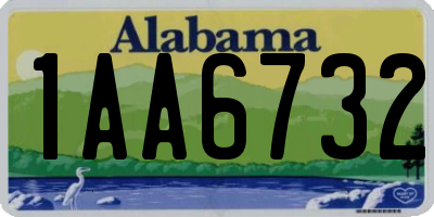 AL license plate 1AA6732