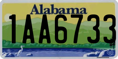 AL license plate 1AA6733