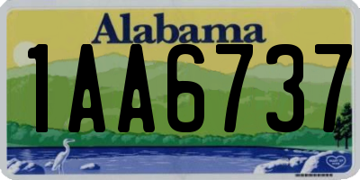 AL license plate 1AA6737