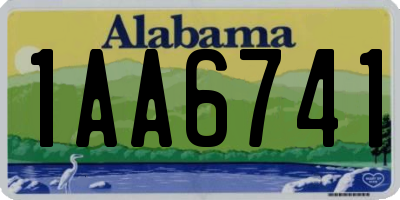 AL license plate 1AA6741