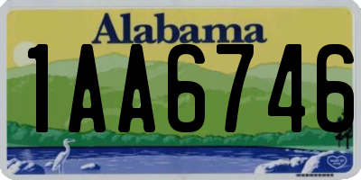 AL license plate 1AA6746