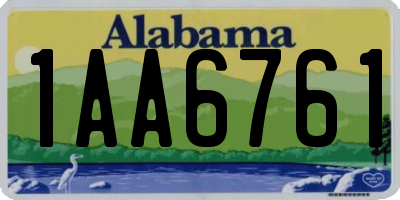 AL license plate 1AA6761