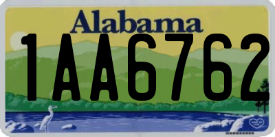 AL license plate 1AA6762