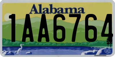 AL license plate 1AA6764