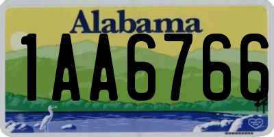 AL license plate 1AA6766