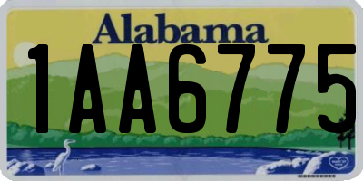 AL license plate 1AA6775