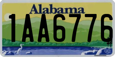 AL license plate 1AA6776