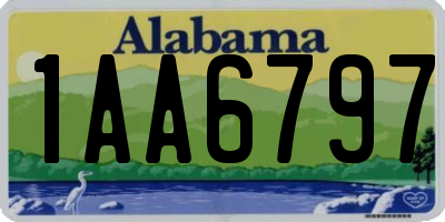 AL license plate 1AA6797