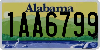 AL license plate 1AA6799