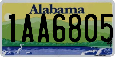 AL license plate 1AA6805