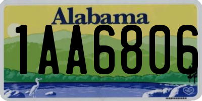 AL license plate 1AA6806