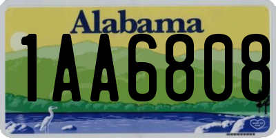 AL license plate 1AA6808