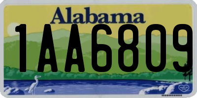 AL license plate 1AA6809