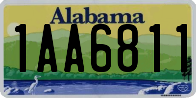 AL license plate 1AA6811