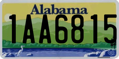 AL license plate 1AA6815