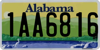 AL license plate 1AA6816